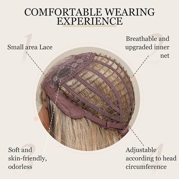 Ombre Blonde Middle Part Lace Wig - Picture 3 of 3